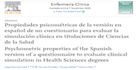 Publicación Revista Científica Elsevier, como co-autora Pamela Paredes, Coordinadora CESS Red Salud Santiago.